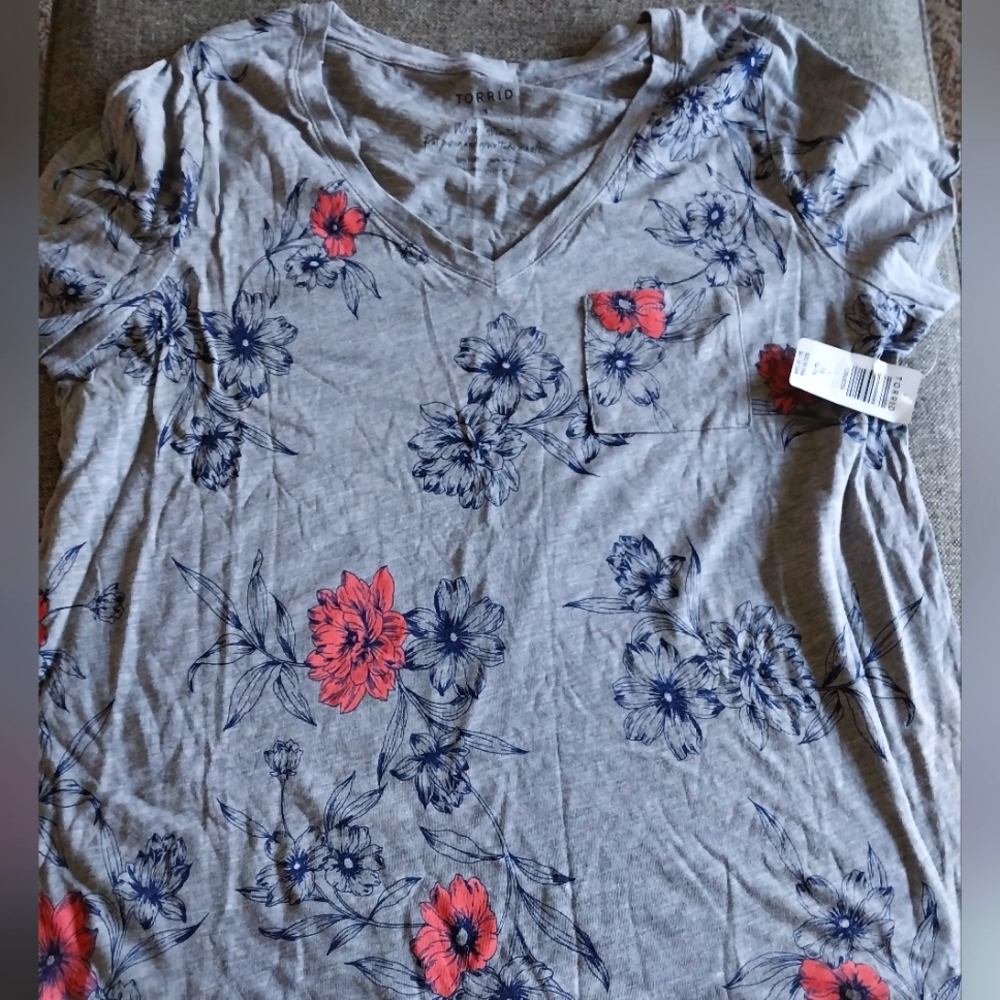 Torrid Floral Shirt size 1X